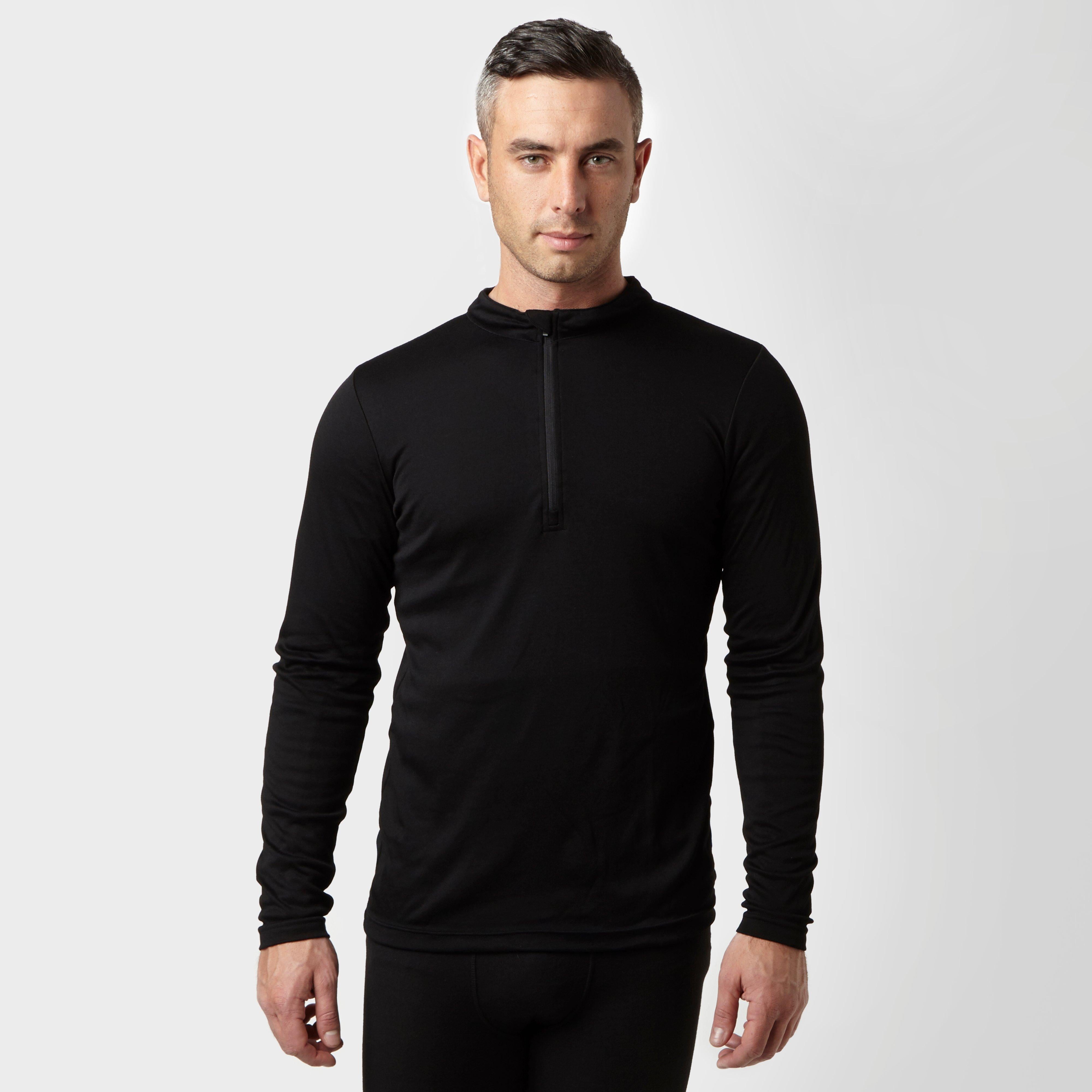 Men's Long Sleeve Zip Neck Thermal T-Shirt