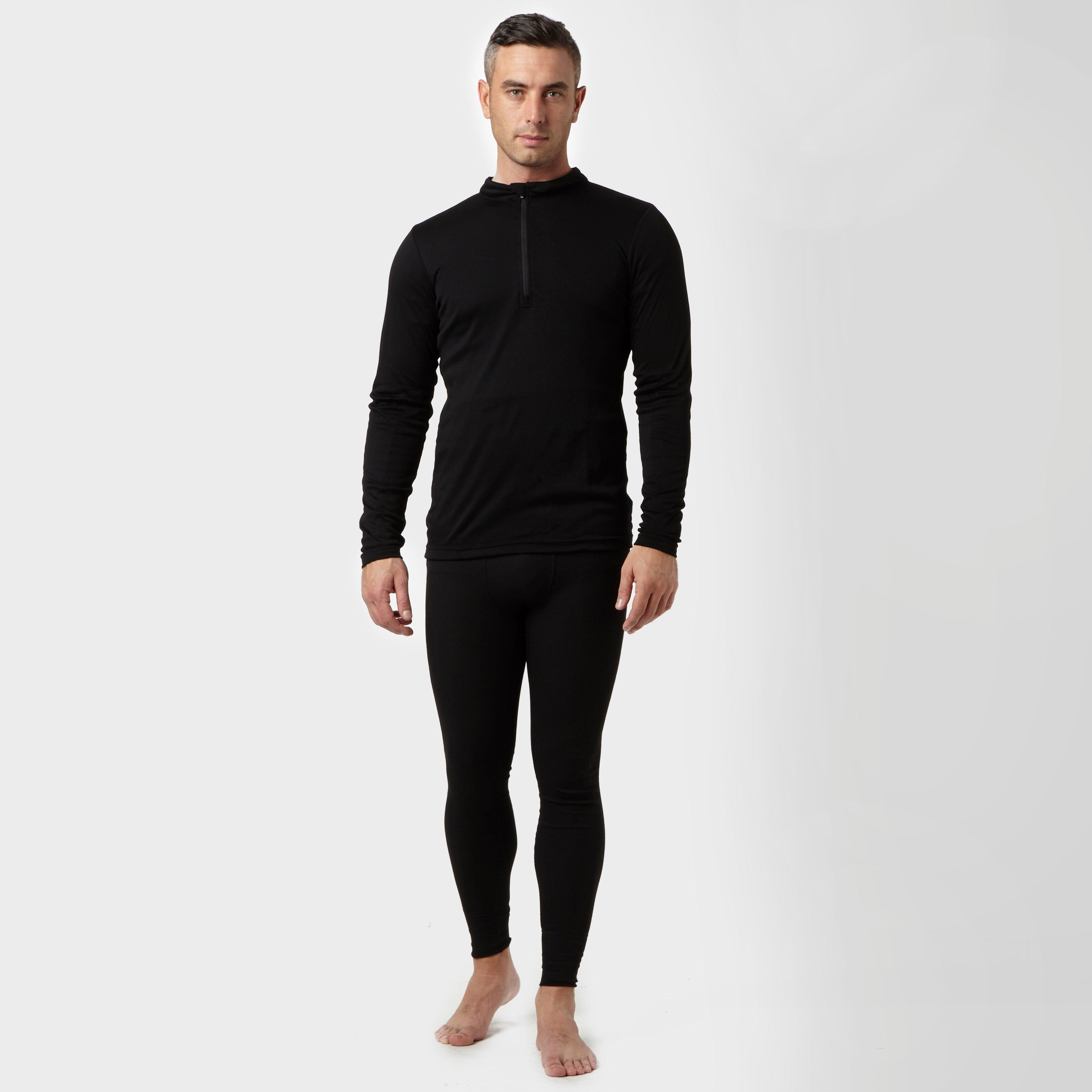 Men's Long Sleeve Zip Neck Thermal T-Shirt