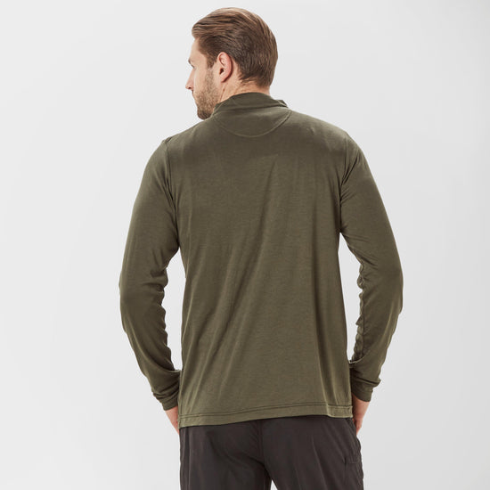Men's Long Sleeve Zip Neck Thermal T-Shirt