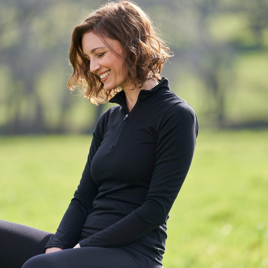 Women’s Long Sleeve Thermal Zip Neck Baselayer Top