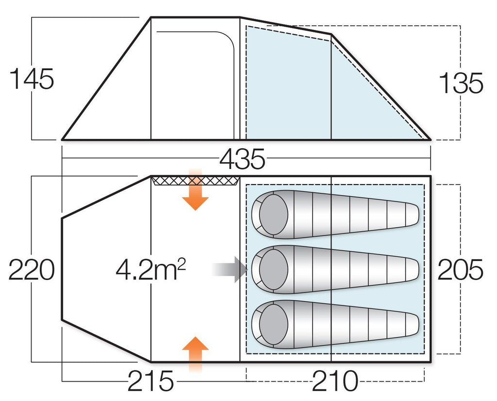 Beta 350XL 3 Person Tent