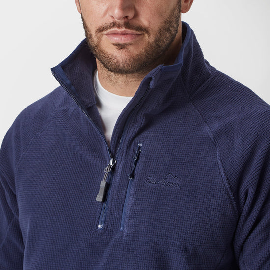 Men's Grid Half Zip Fleece