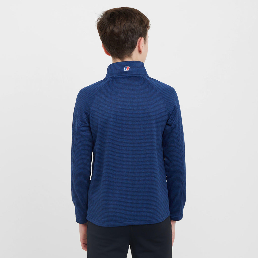 1/4 Zip Grid Fleece Top Junior