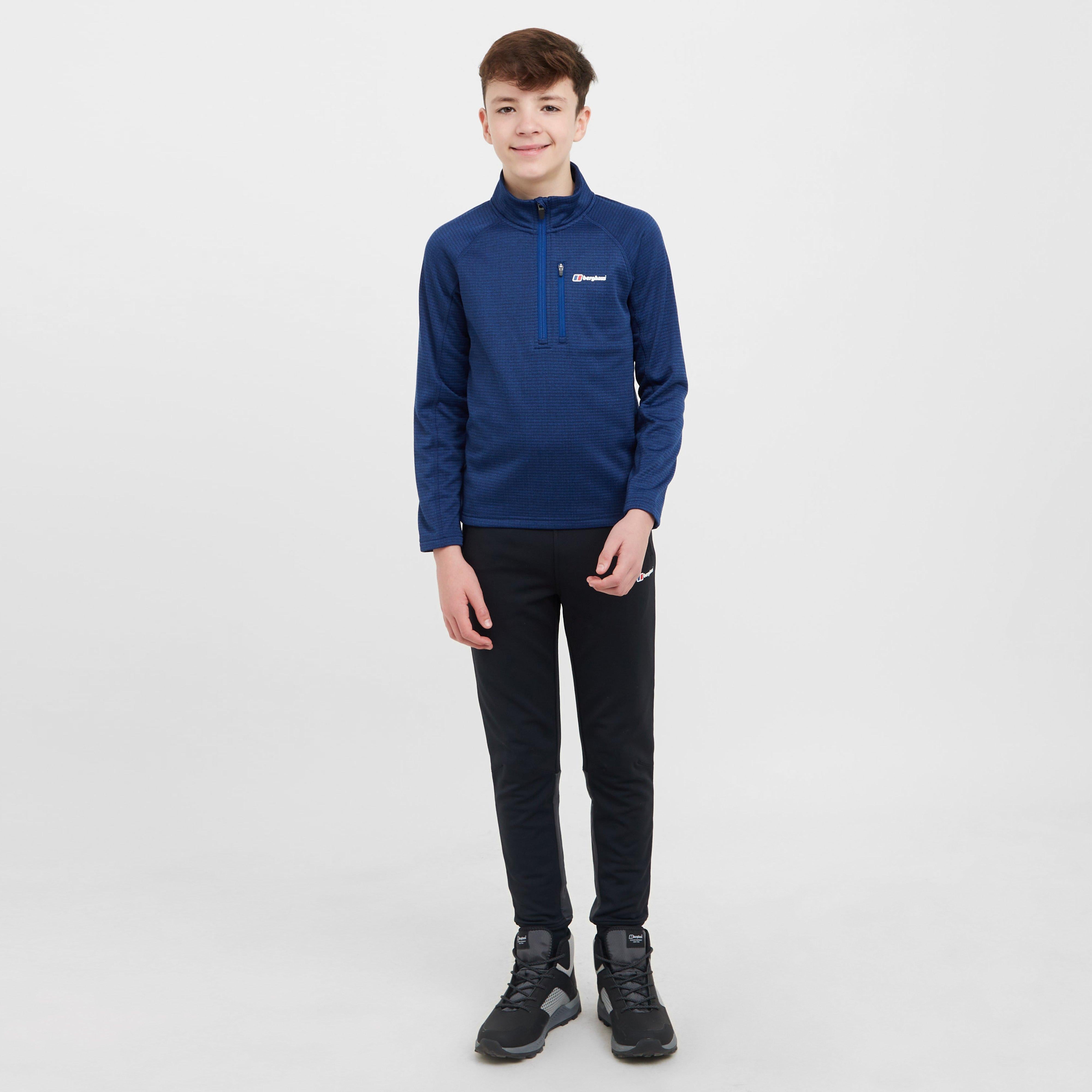 1/4 Zip Grid Fleece Top Junior