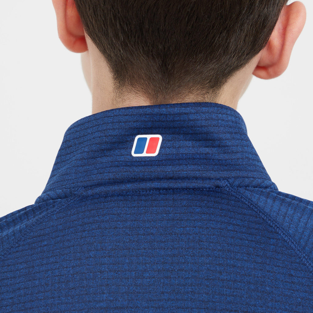 1/4 Zip Grid Fleece Top Junior