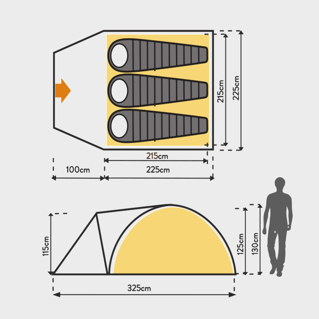 Cairns 3 DLX Nightfall™ Tent
