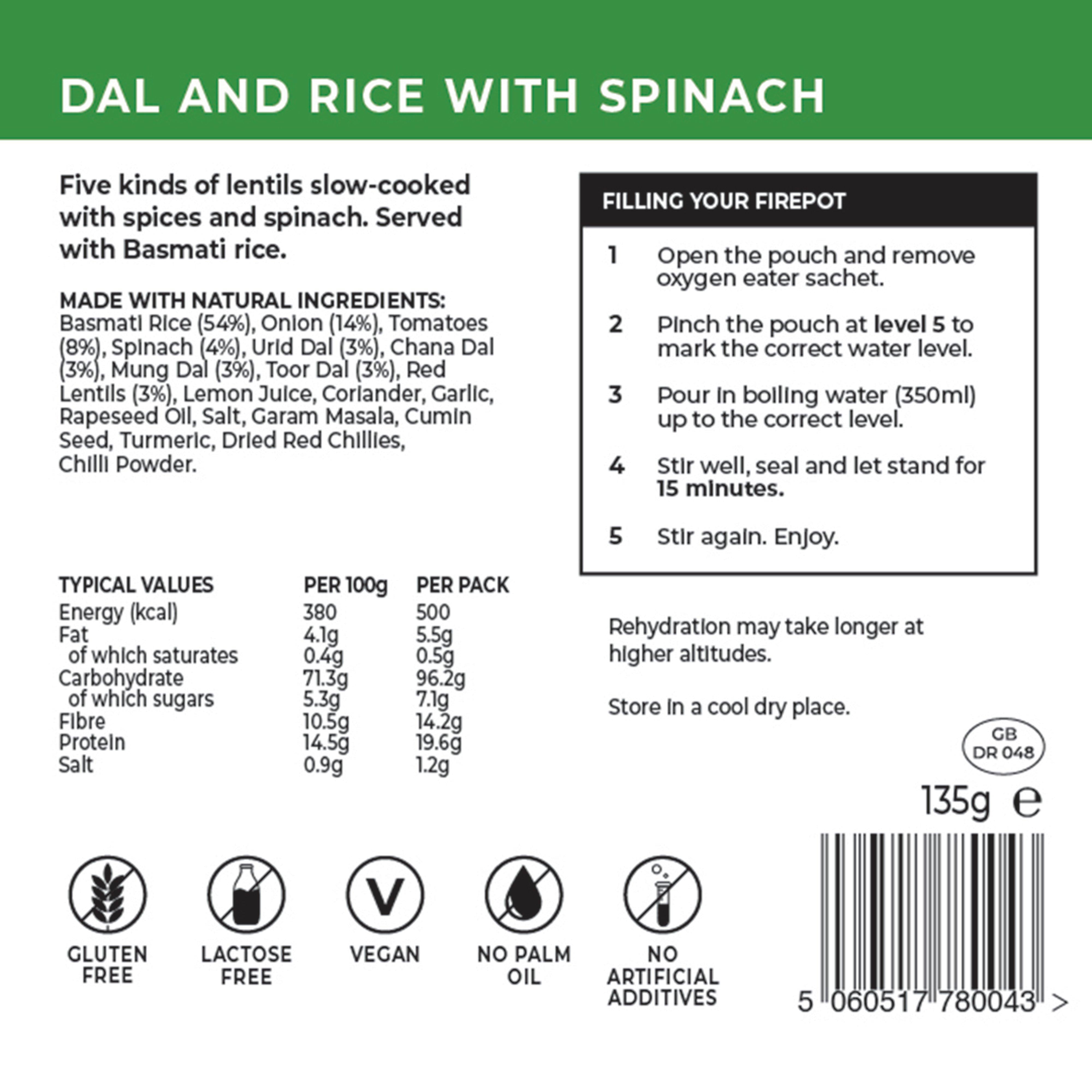 Dal & Rice With Spinach