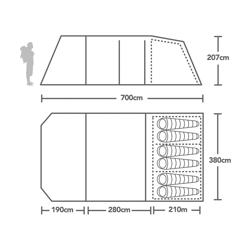 Brecon Air 600 XL National Trust Edition Air Tent