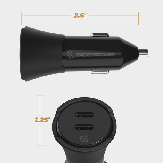 PowerVolt™ PD40 Dual-Port USB-C® Car Charger