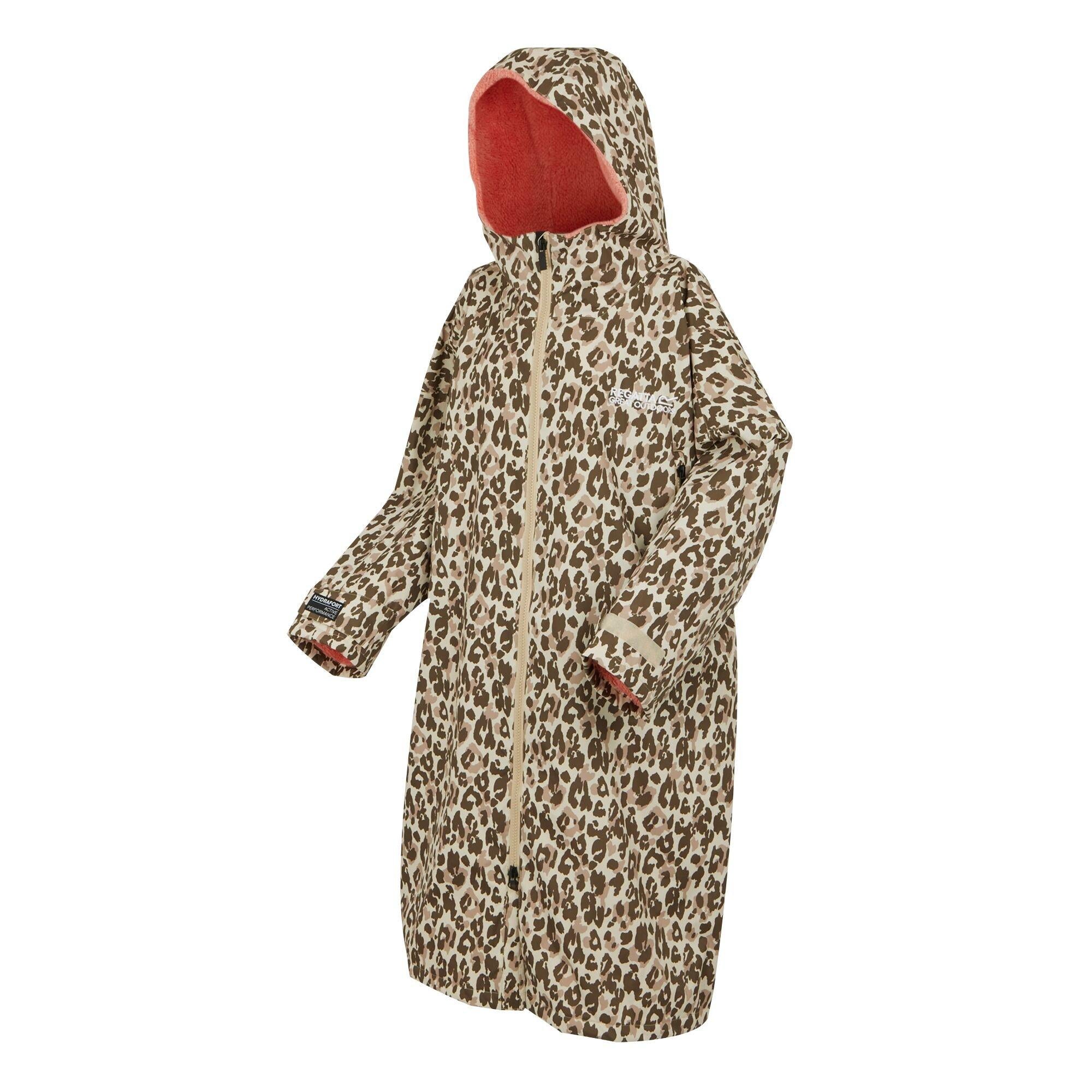 Adults Waterproof Robe Leopard Print