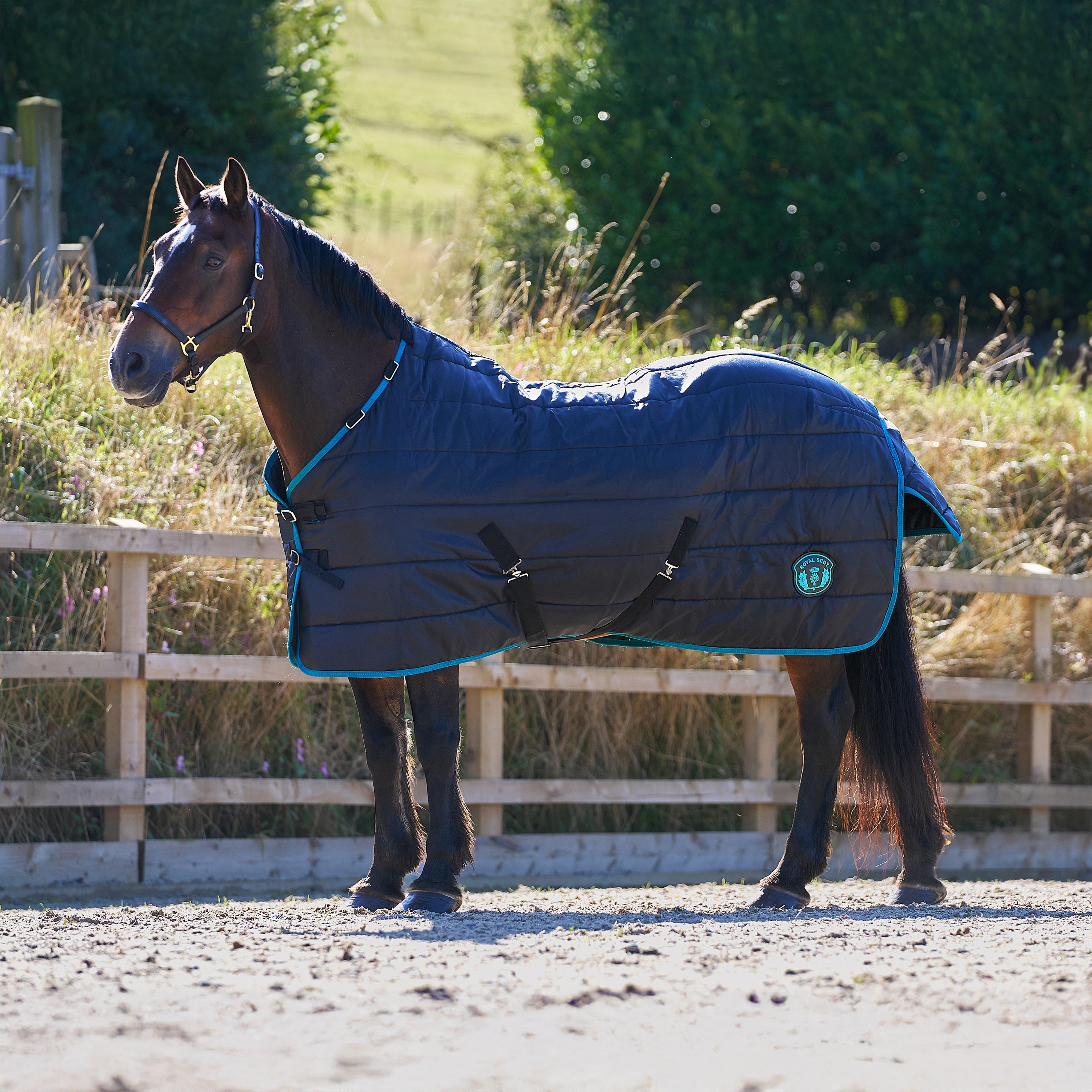 Original 250g Medium Detach-A-Neck Stable Rug Black/Ocean