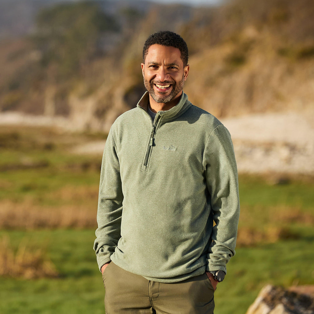 Men’s Bracken Half Zip Stripe Fleece