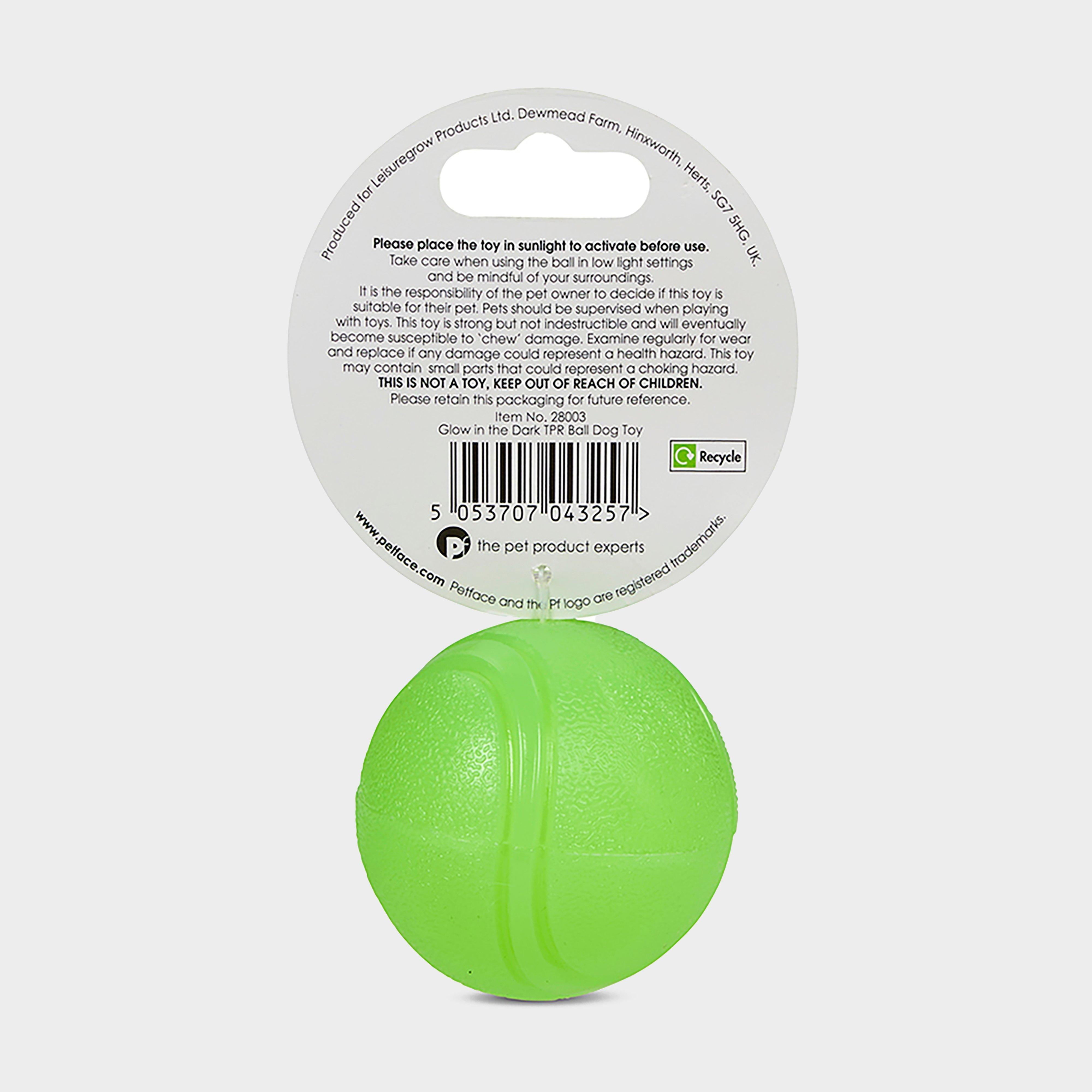 Outdoor Paws Glow In The Dark TPR Ball Dog Toy