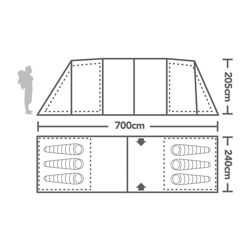 Zenobia Eclipse 6 Person Family Tent