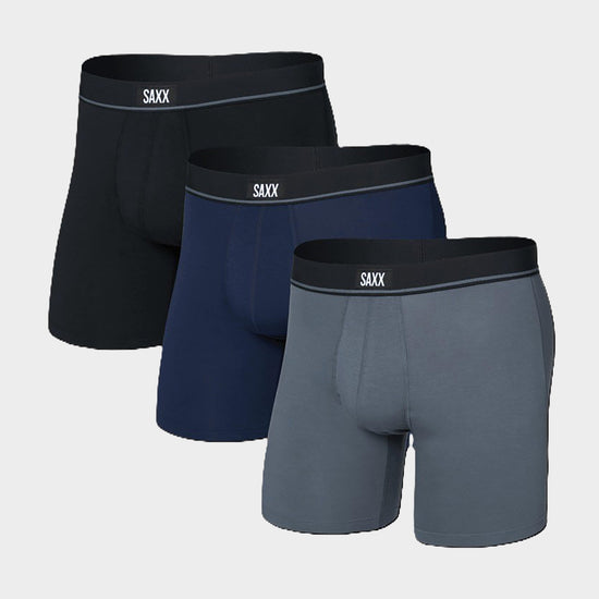 Men’s Essential Cotton Boxer Brief Fly 3 Pack