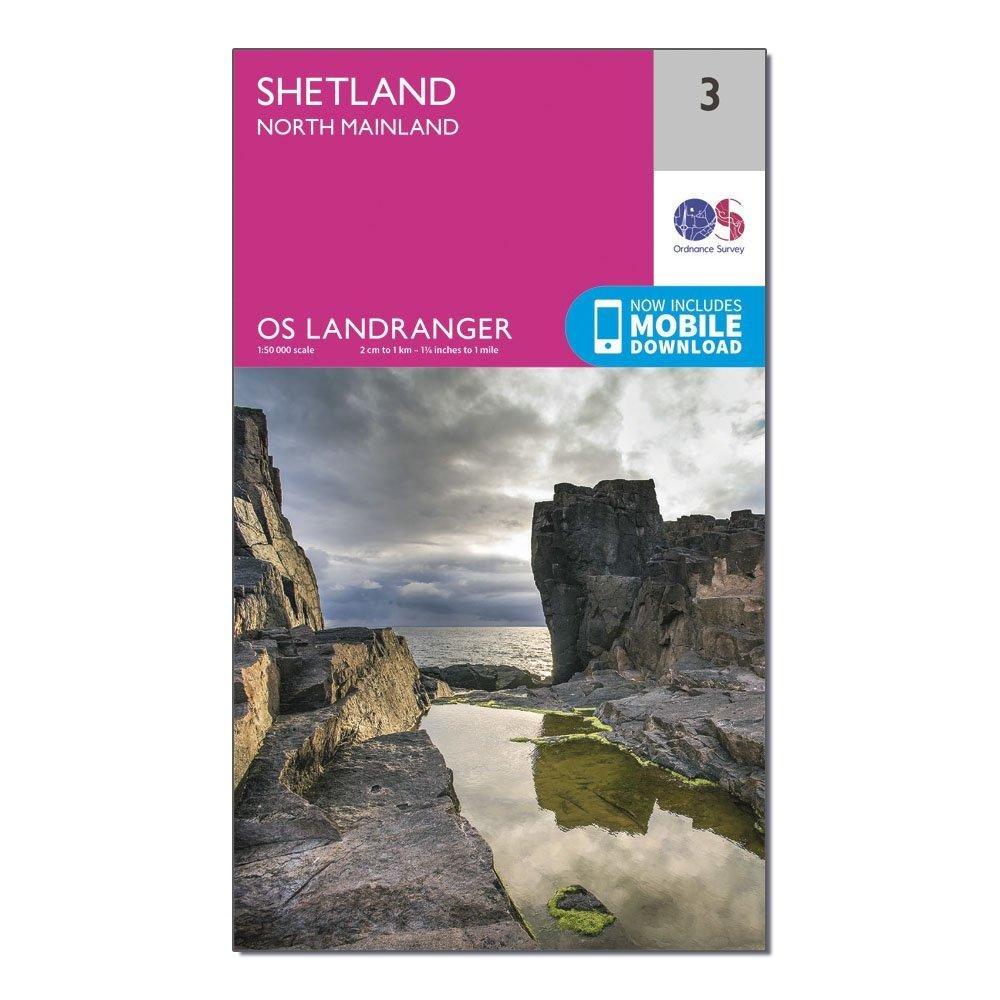 Landranger 3 Shetland  North Mainland Map With Digital Version