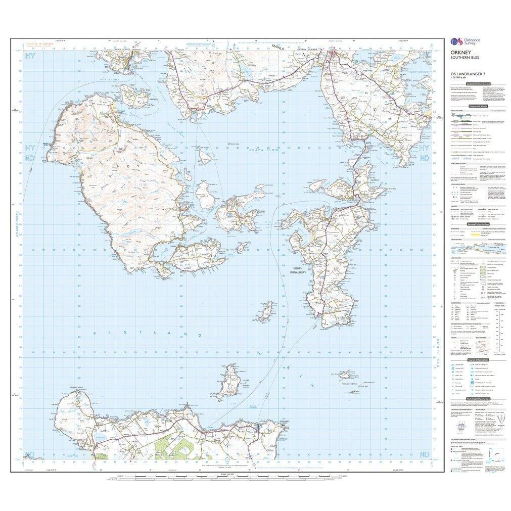 Landranger 7 Orkney Southern Isles Map With Digital Version