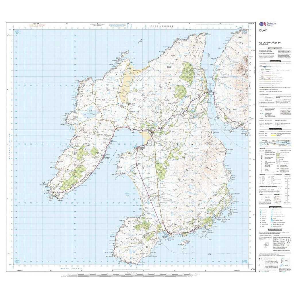 Ordnance Survey Landranger Active 60 Islay Map With Digital Version ordnance-survey-landranger-active-60-islay-map-with-digital-version