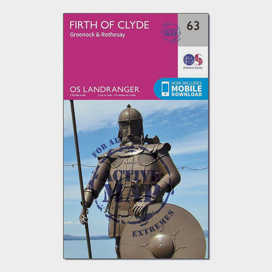 Landranger Active 63 Firth of Clyde, Greenock & Rothesay Map With Digital Version