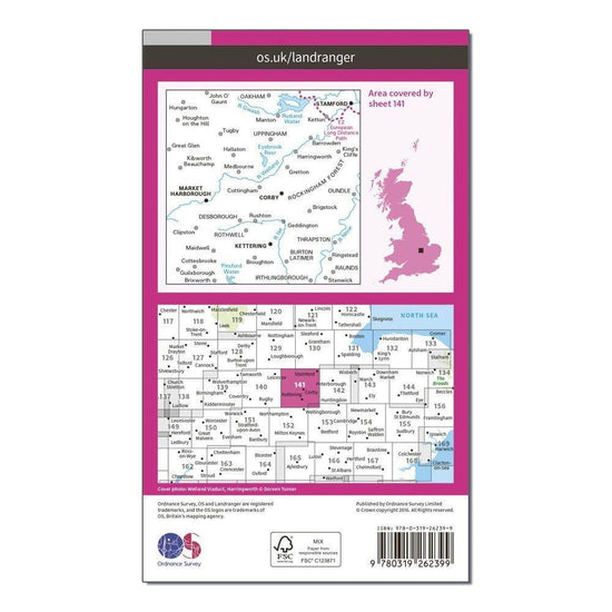 Landranger 141 Kettering & Corby Map With Digital Version