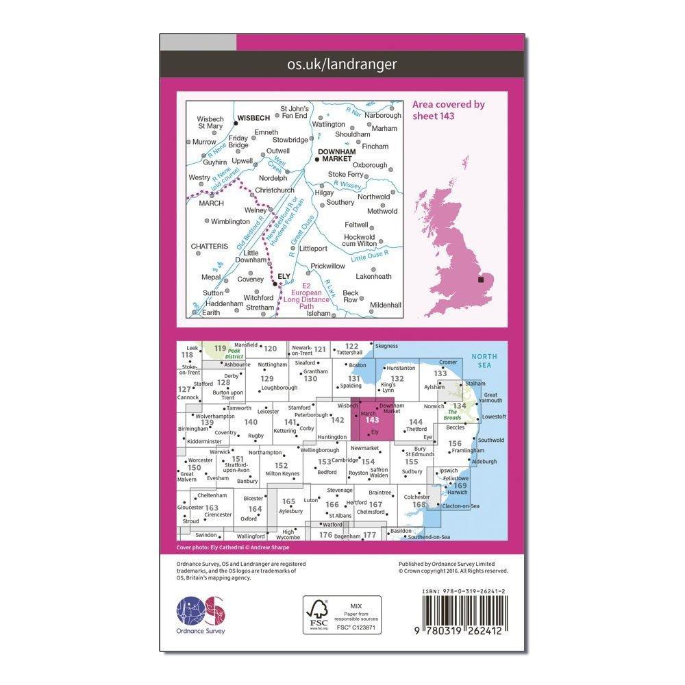 Landranger 143 Ely & Wisbech, Downham Market Map With Digital Version