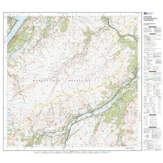 Landranger 35 Kingussie & Monadhliath Mountains Map