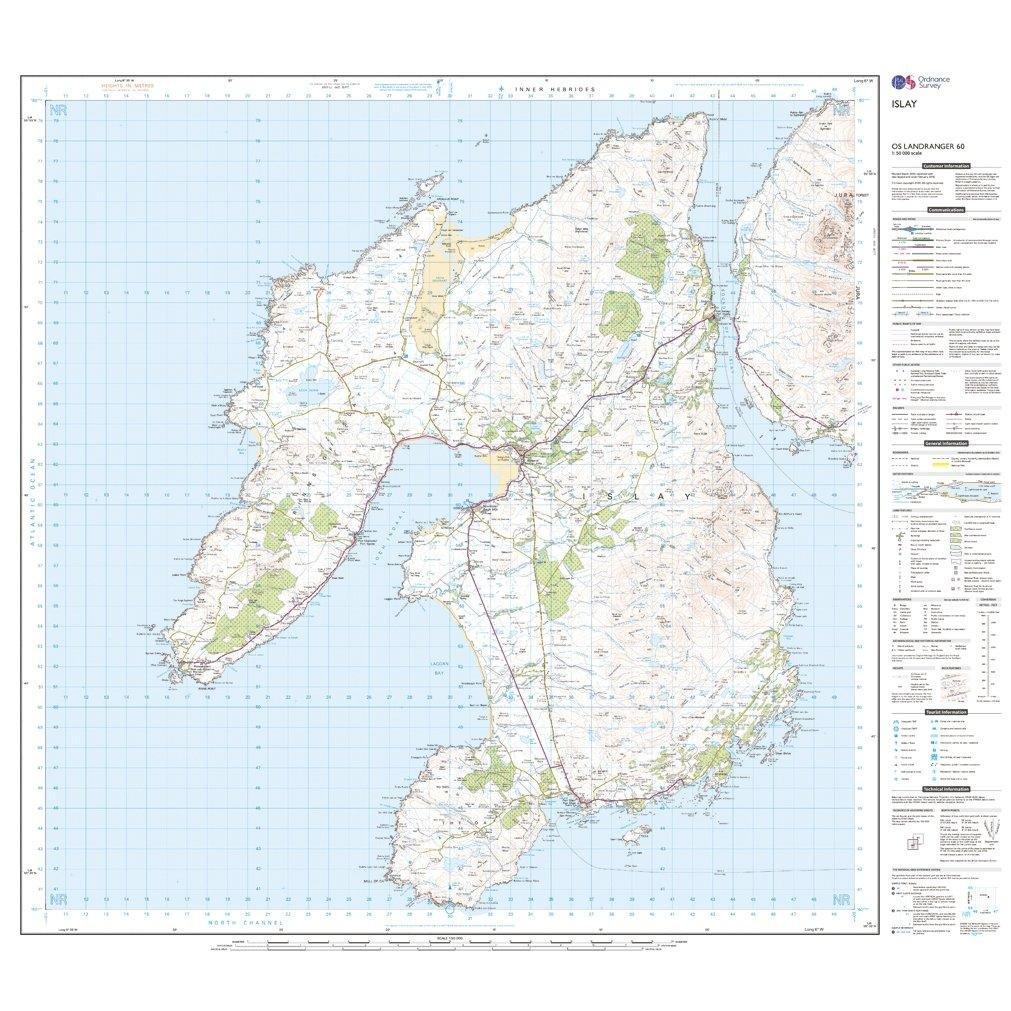 Landranger 60 Islay Map With Digital Version