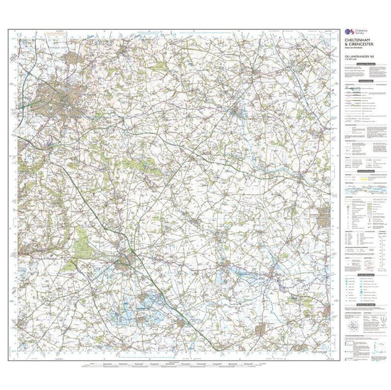 OS Landranger 163 Cheltenham & Cirencester, Stow-on-the-Wold Map