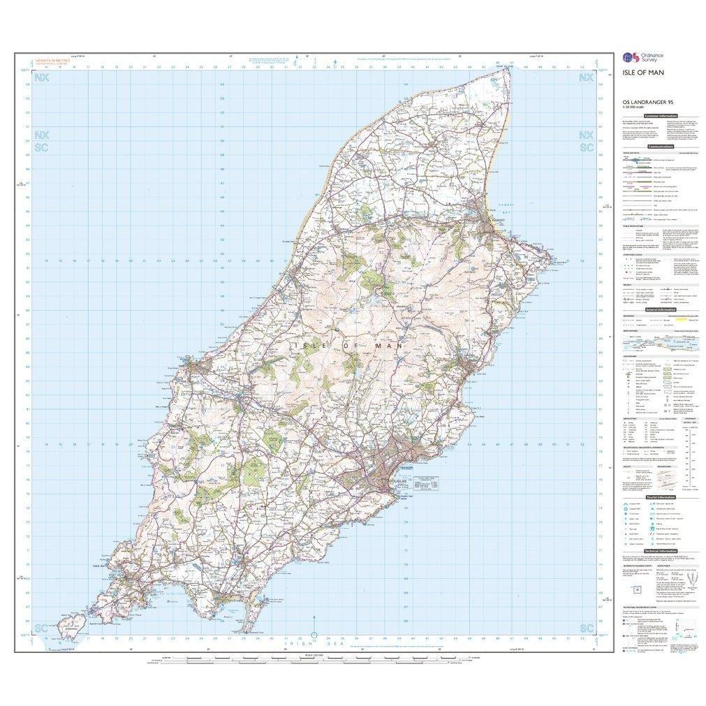 Landranger 95 Isle of Man Map With Digital Version