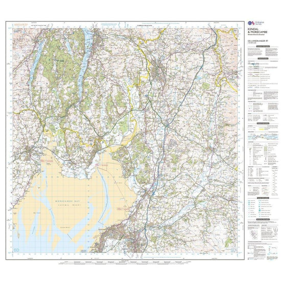 Landranger 97 Kendal, Morecambe, Windermere & Lancaster Map With Digital Version