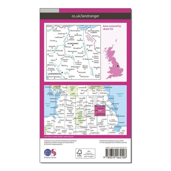 Landranger 112 Scunthorpe & Gainsborough Map With Digital Version