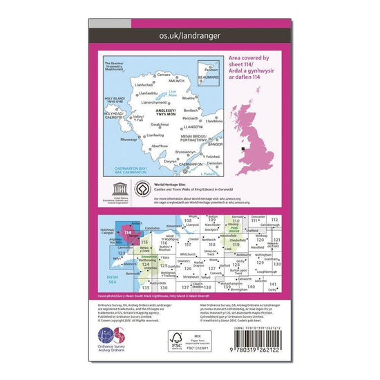 Landranger 114 Anglesey Map With Digital Version