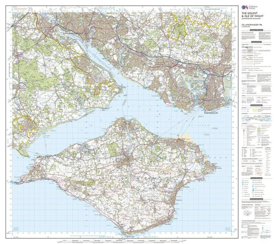 Landranger 196 The Solent & the Isle of Wight, Southampton & Portsmouth Map With Digital Version