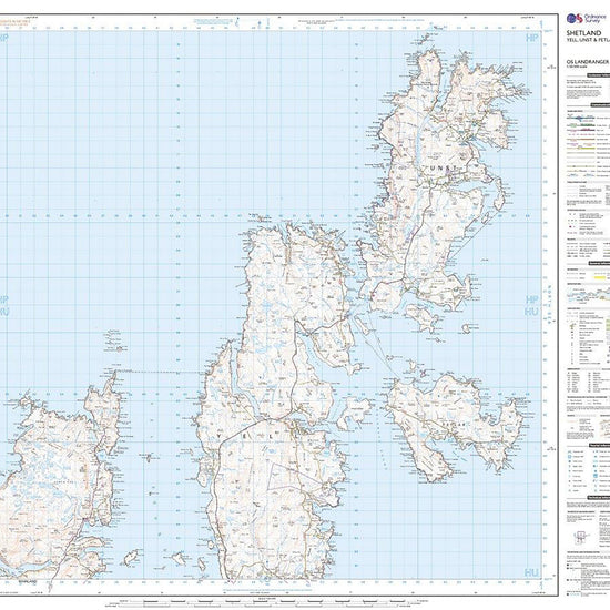 Landranger Active 1 - Shetland  Yell, Unst and Fetlar Map With Digital Version