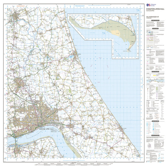 Landranger Active 107 Kingston upon Hull, Beverley & Driffield Map With Digital Version