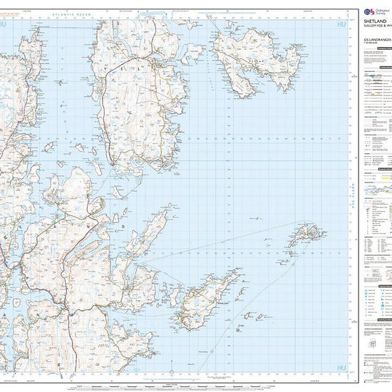 Landranger Active 2 Shetland  Sullom Voe & Whalsay Map With Digital Version