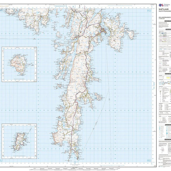 Landranger Active 4 Shetland  South Mainland Map With Digital Version