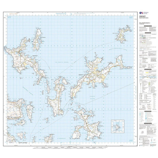 Landranger Active 5 Orkney  Northern Isles Map With Digital Version