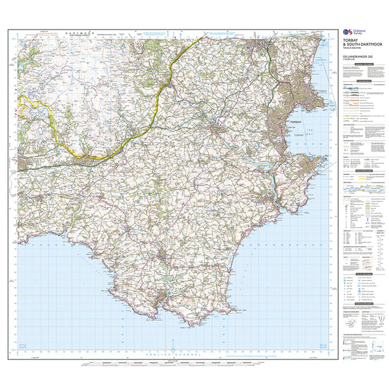 Landranger Active 202 Torbay, South Darrmoor, Totnes & Salcombe Map With Digital Version