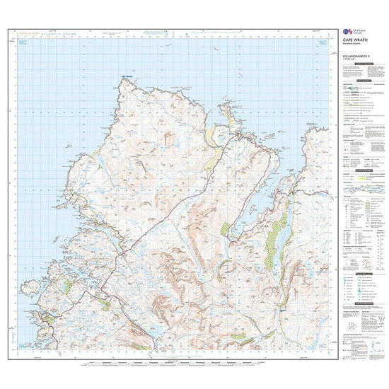 Landranger Active 9 Cape Wrath, Durness & Scourie Map With Digital Version