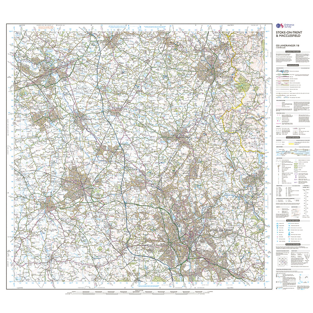 Landranger Active 118 Stoke-on-Trent & Macclesfield Map With Digital Version