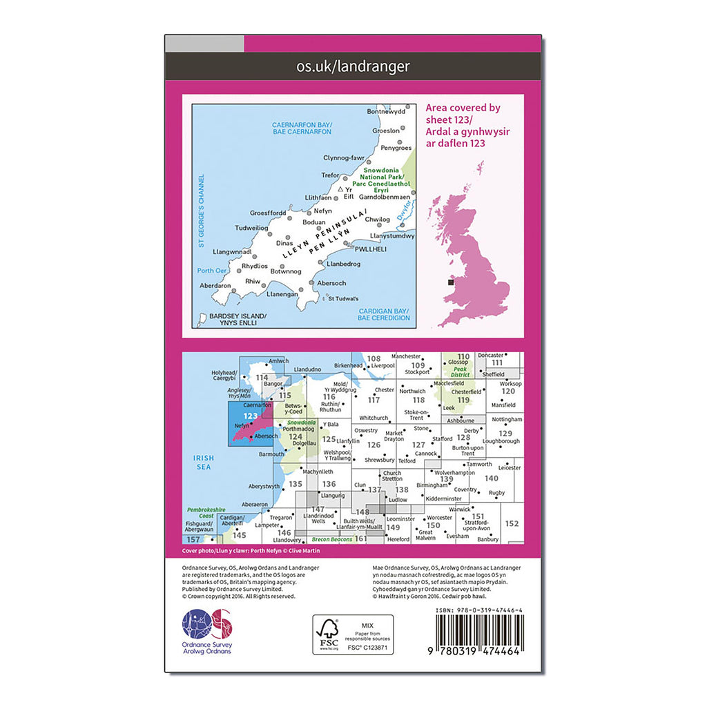 Landranger Active 123 Lleyn Peninsula Map With Digital Version
