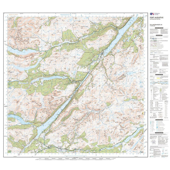 Landranger Active 34 Fort Augustus, Glen Roy & Glen Moriston Map With Digital Version