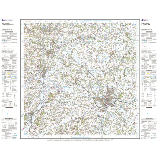 Landranger Active 126 Shrewsbury & Oswestry Map With Digital Version