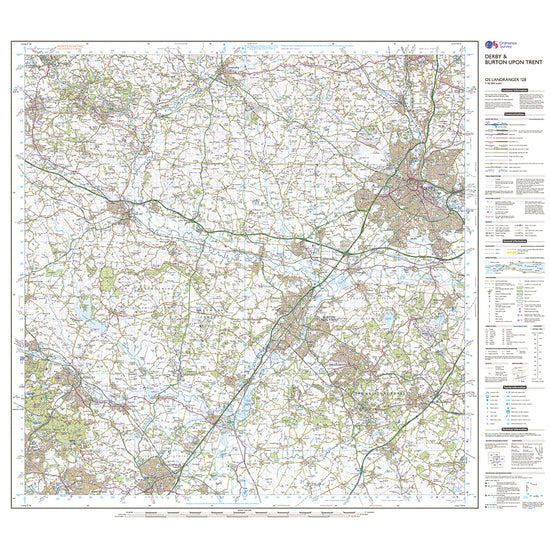 Landranger Active 128 Derby & Burton upon Trent Map With Digital Version