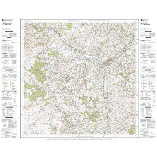 Landranger Active 136 Newtown & Llanidloes Map With Digital Version