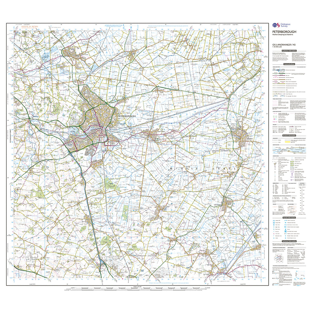 Landranger Active 142 Peterborough, Market Deeping & Chatteris Map With Digital Version