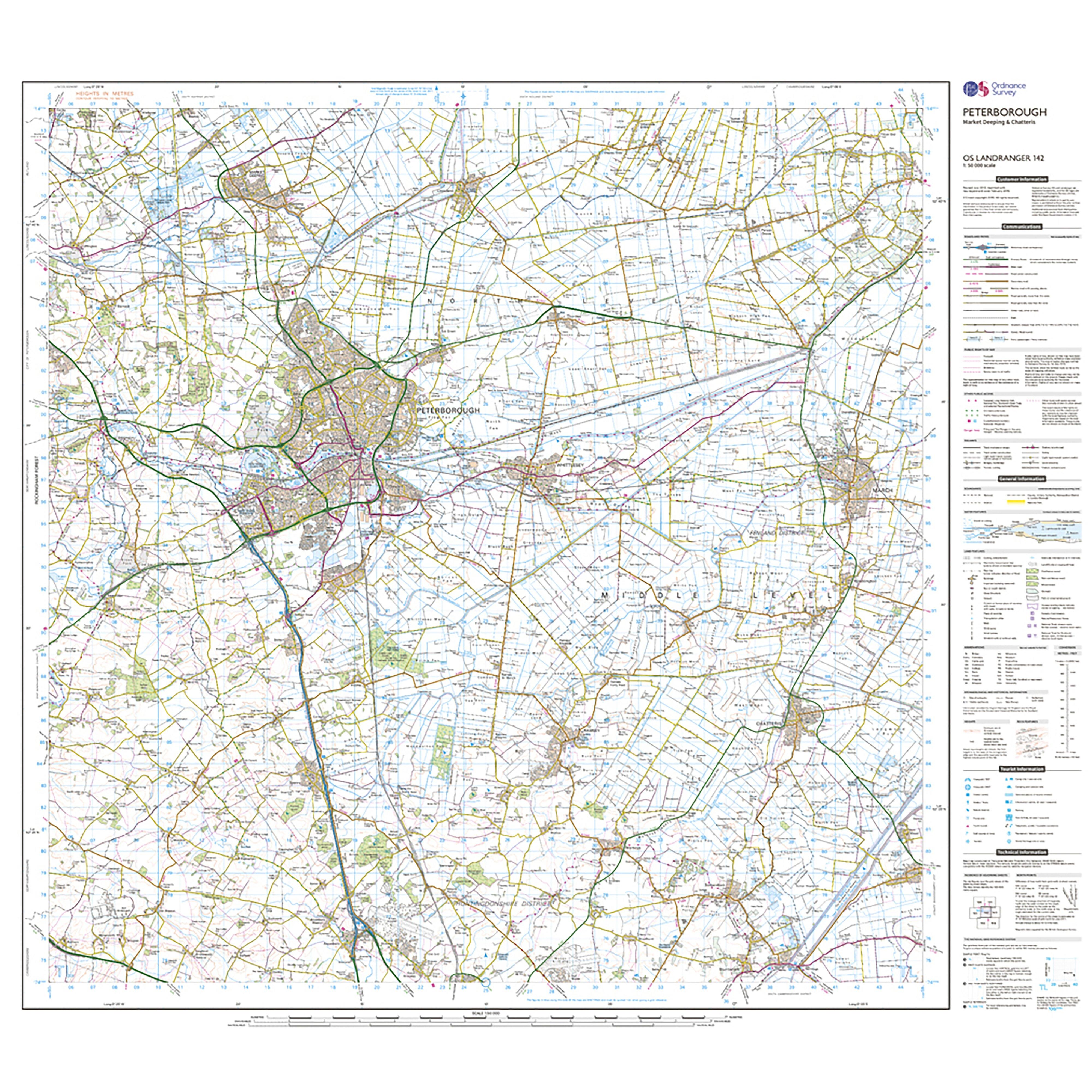 Landranger Active 142 Peterborough, Market Deeping & Chatteris Map With Digital Version