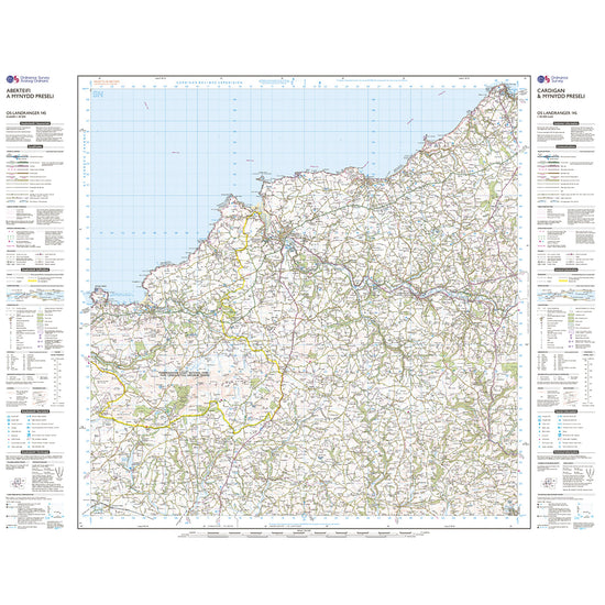 Landranger Active 145 Cardigan & Mynydd Preseli Map With Digital Version