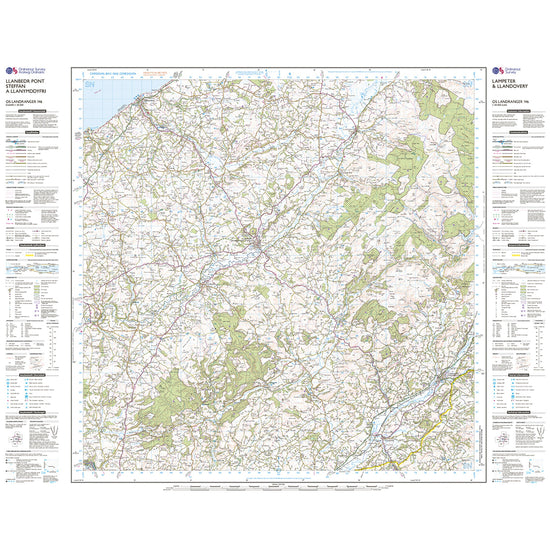 Landranger Active 146 Lampeter & Llandovery Map With Digital Version